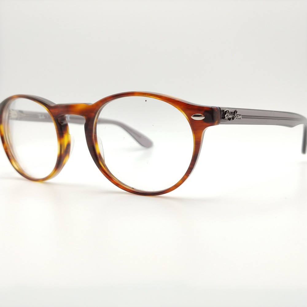 Ray-Ban Eyeglasses Unisex 49-21-145 Tortoise Gray RB 5283 5607 Round Frames Only